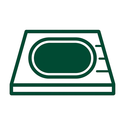 Line icon of a pool with a surrounding concrete deck